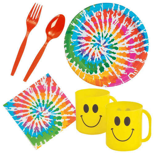 Groovy party tie dye - pc.,