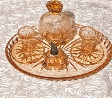 Art deco amber glass - art,
