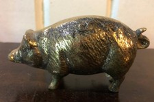 BRASS PIG BY SEIDEN 4" LONG BY