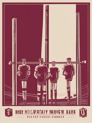 Rugby posts kraft poster - rugby,