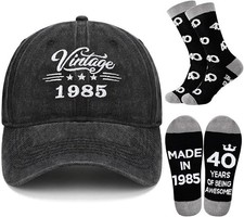 40th Birthday Gifts for Men Women Birthday Baseball Cap for Him Hat Mens Socks