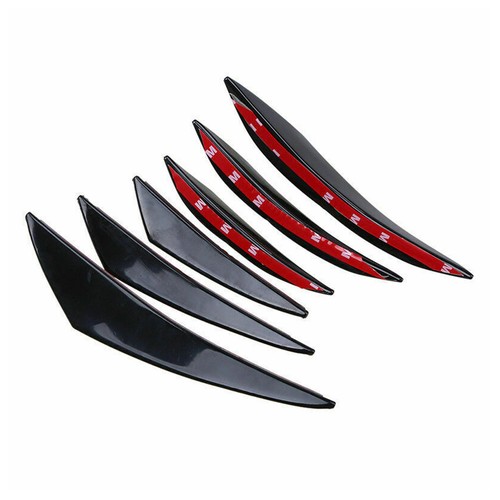 Gloss black car front bumper - black,