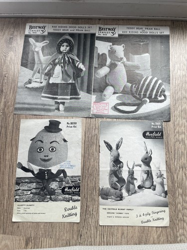 Vintage knitting pattern toys - vintage,