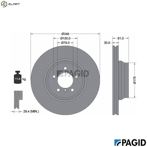 Brake disc 54229nhc for - for, bmw