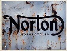 Metal Vintage Style Wall Sign - Norton Motorcycles 8 x 6 inch [NORT]
