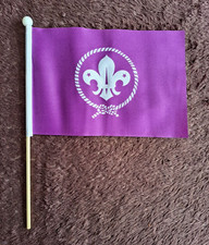 Scout Purple Hand Flag - 9" x