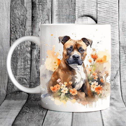 Pet dog mug - mug,, watercolour