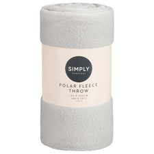 Polar Fleece Throw - Grey