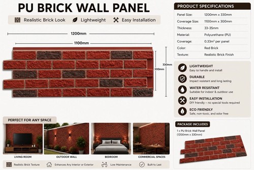 Brick effect wall panels - effect,