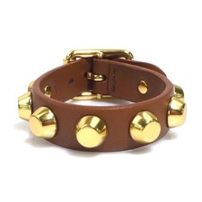 Auth PRADA Bracelet Brown/Gold