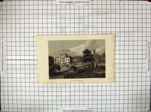 Antique old print engraving - antique,