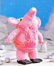 Home Printed Knitting Pattern - Tiny Clanger Soft Toy Clangers 14cm Long - 0138