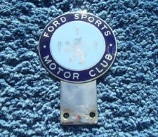 VINTAGE 1950s FORD SPORTS MOTOR CLUB CAR BADGE~DAGENHAM V8 EARLY RS RALLY/RACING