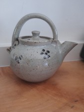 Vintage Stonewar Pottery Teapot. Unbranded. Unusual Grey Looks Handmade
