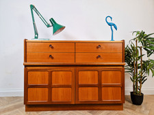 Nathan Parker Knoll Mid Century Medium Teak Danish Design Compact Sideboard