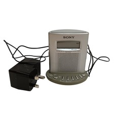 Sony Radio Alarm Clock ICF-C713L FM/MW/LW with Power Cable Silver - Preloved