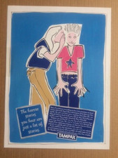 TAMPAX "Ex-Scrapbook 2023" Original Vintage Magazine Clipping / Advert / Poster