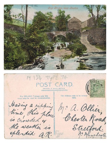Vintage postcard goyt - postcard, bridge