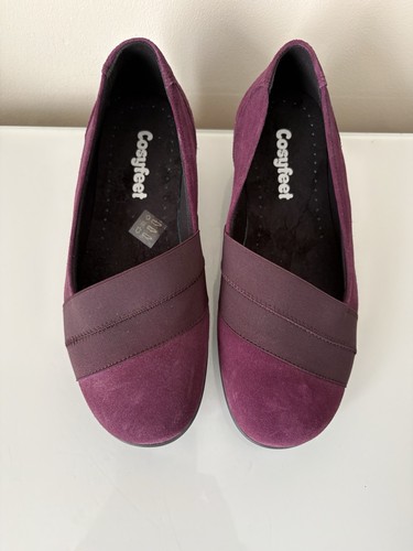 Cosyfeet plum suede - plum, heel