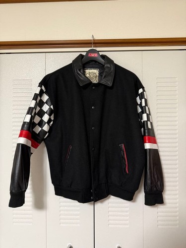 Saxon leather bomber racing