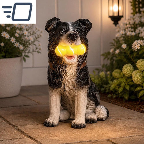 Solar garden dog - garden,