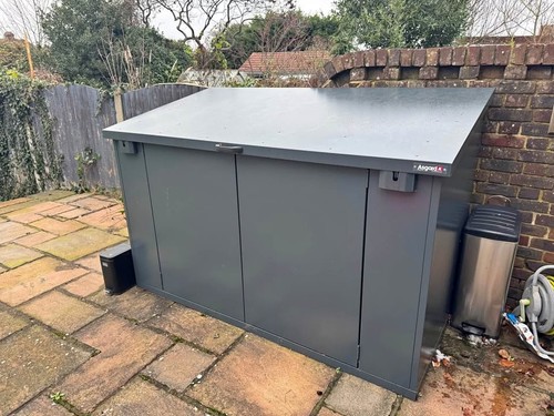 Grey garden shed 4ft - grey, metal