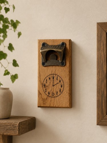 Solid oak wall - , beer