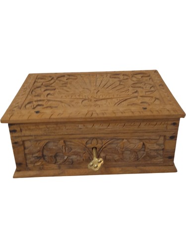 Wooden jewellery box intricate - jewellery,
