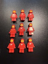 9 Vintage 1980/1990s LEGO Red Astronauts Minifigures Bundle Space