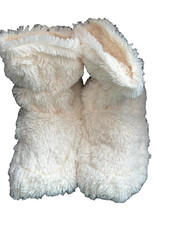 Warmies Slippers size 5/6 faux fur ivory microwave heated womens