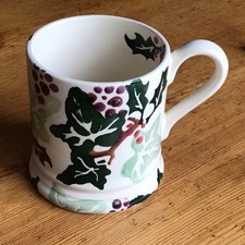 Emma Bridgewater Half Pint Mug Christmas Ivy 2008 New