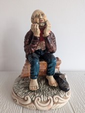 Vintage ~ Old Man Sitting With