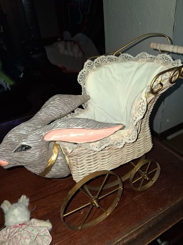 Rare rabbit bunny head wicker - bunny,