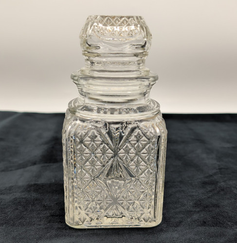 Clear pressed glass square - glass,