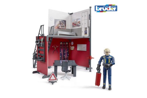 Bruder bworld fire station - fire, set