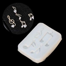 Musical Note Pendant Silicone Mold Resin Jewelry Fondant Cake DIY Mould Tools