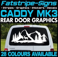 to fit VW CADDY ADVENTURE MOUNTAIN GRAPHICS STICKERS CAMPERVAN MOTORHOME DAY VAN