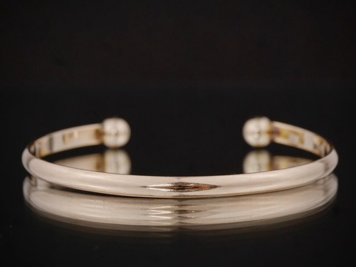 9ct yellow gold torque bangle - yellow,