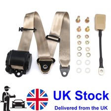 3 Point Safety Seat belt Vehicle Car Truck Seat Belt UK Retractable Adjustable