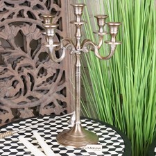 Veeha Candelabra Centerpiece 5 Candle Holder 40cm Champagne Gold Restaurant