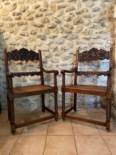 Mid century cane - cane, armchairs