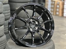 New 18x8.5J AOW ZE40 Flow Formed (4 Wheel) BLACK 5x112 FIT HONDA TOYOTA MAZDA