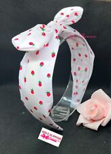 Strawberry Hairband Alice Headband Apron Bandana Scarf Hair Tie Band Bow Dress