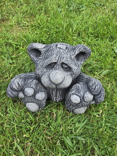 Tatty teddy bear stone garden - bear,