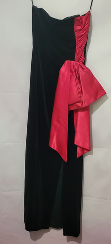 Vintage black velvet - velvet, strapless