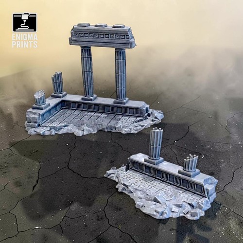 Roman ruined pillars - pillars, 28mm