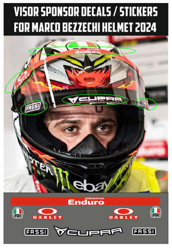 Visor decals stickers for - visor,