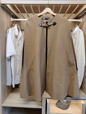 BNWOT ZARA XSMALL CAMEL CAPE COAT JACKET FORMAL CASUAL MANTECO WOOL MIX WOMEN XS