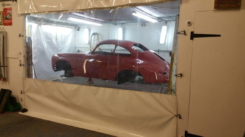 White clear workshop curtains - white,