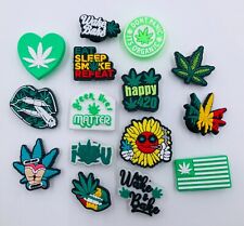 15pcs Weed Shoe Charms For